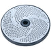 Brunner-Anliker 7 1/8" grater disc, No. 13 1.5 mm, for the GSM5 Star & Anliker L vegetable slicer, top angled view