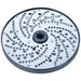 Brunner-Anliker 7 1/8" grater disc, No. 14 Parmesan Fine, for the GSM5 Star & Anliker L vegetable slicer, top angled view