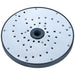 Brunner-Anliker 7 1/8" grater disc, No. 17 4 mm Curly, for the GSM5 Star & Anliker L vegetable slicer, top angled view