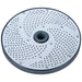 Brunner-Anliker 7 1/8" grater disc, No. 24 2 mm Nut Fine, for the GSM5 Star & Anliker L vegetable slicer, top angled view