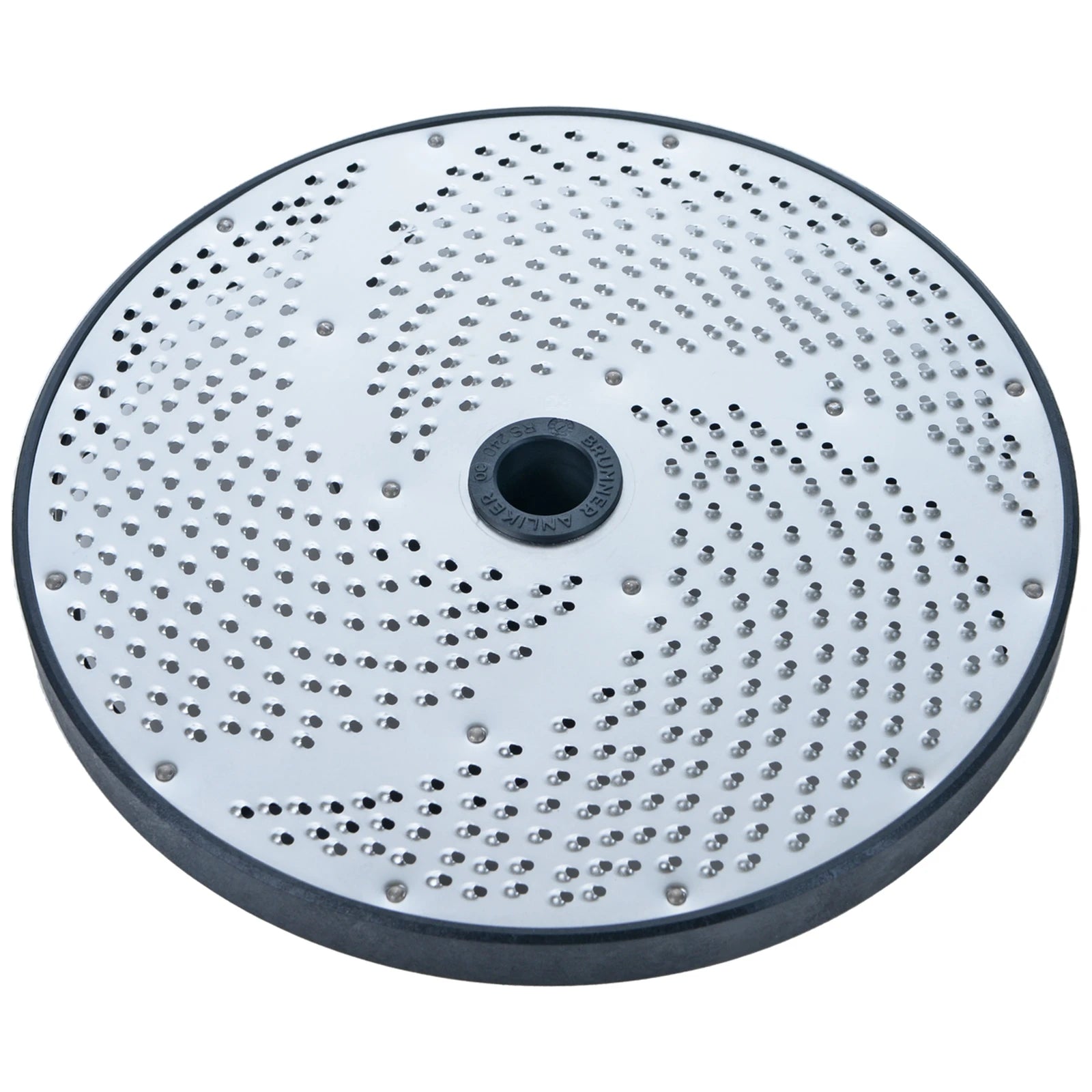 Brunner-Anliker 9 1/2" grater disc, No. 23 2.5 mm Universal, for the XL-C & XL-C Star vegetable slicer, top angled view