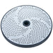 Brunner-Anliker 9 1/2" grater disc, No. 23 2.5 mm Universal, for the XL-C & XL-C Star vegetable slicer, top angled view