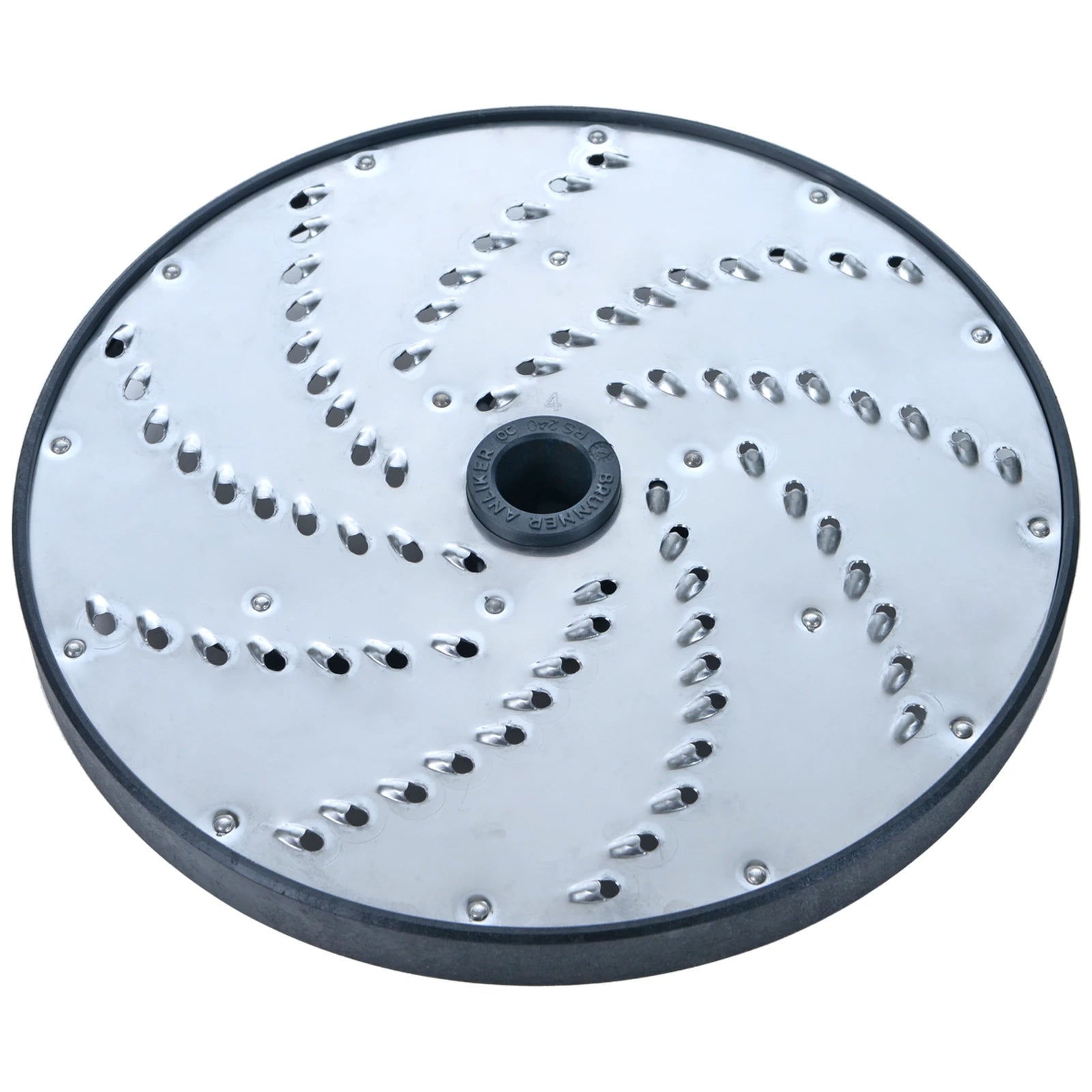 Brunner-Anliker 9 1/2" grater disc, No. 4 4.2 mm, for the XL-C & XL-C Star vegetable slicer, top angled view