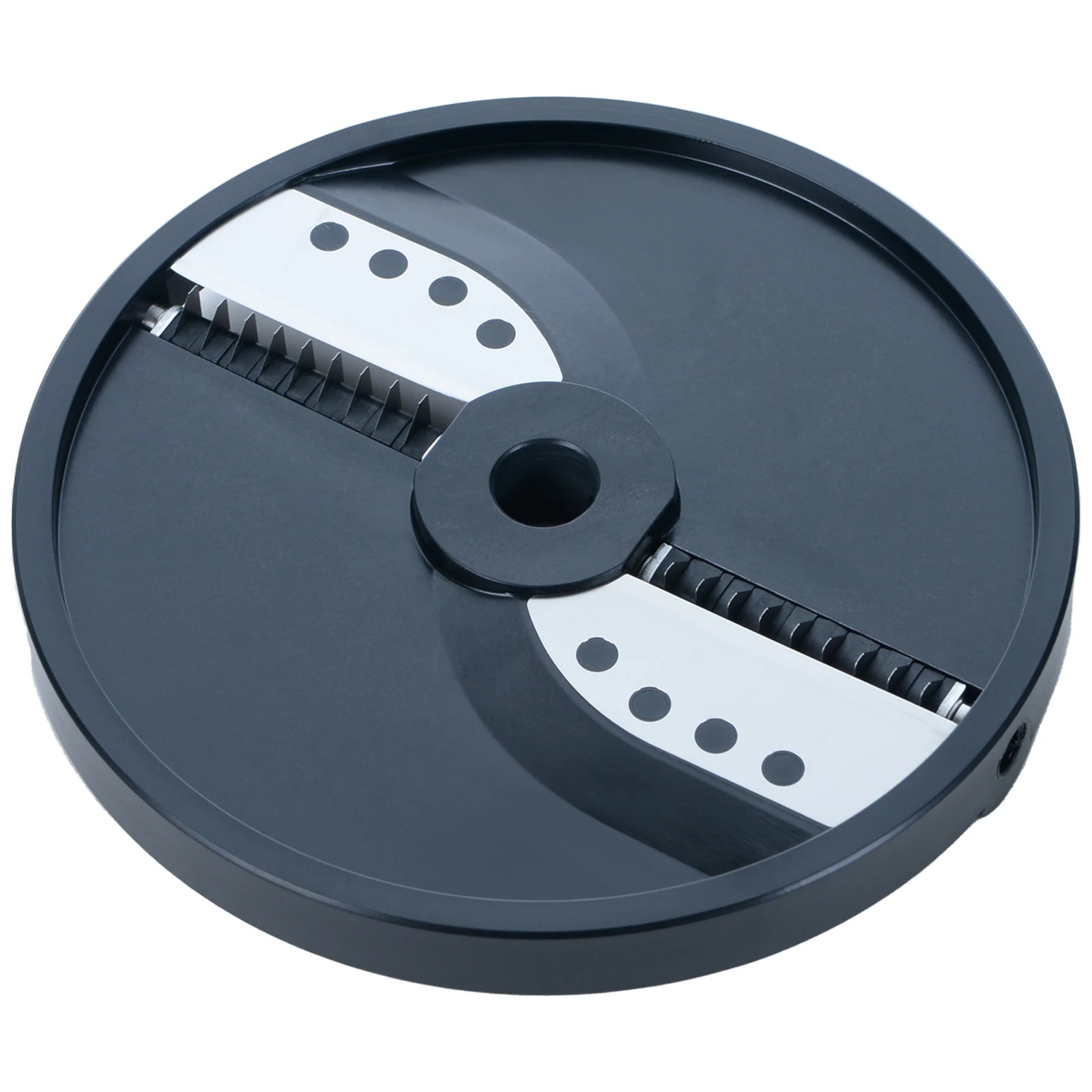 Brunner-Anliker 7 1/8" allumette disc, 6 mm WS, for the GSM5 Star & Anliker L vegetable slicer, top angled view