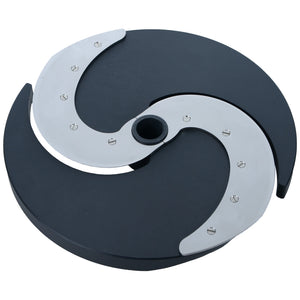 Brunner-Anliker 9 1/2" sickle blade disc, 1.5 mm SM1.5, for the XL-C & XL-C Star vegetable slicer, top angled view