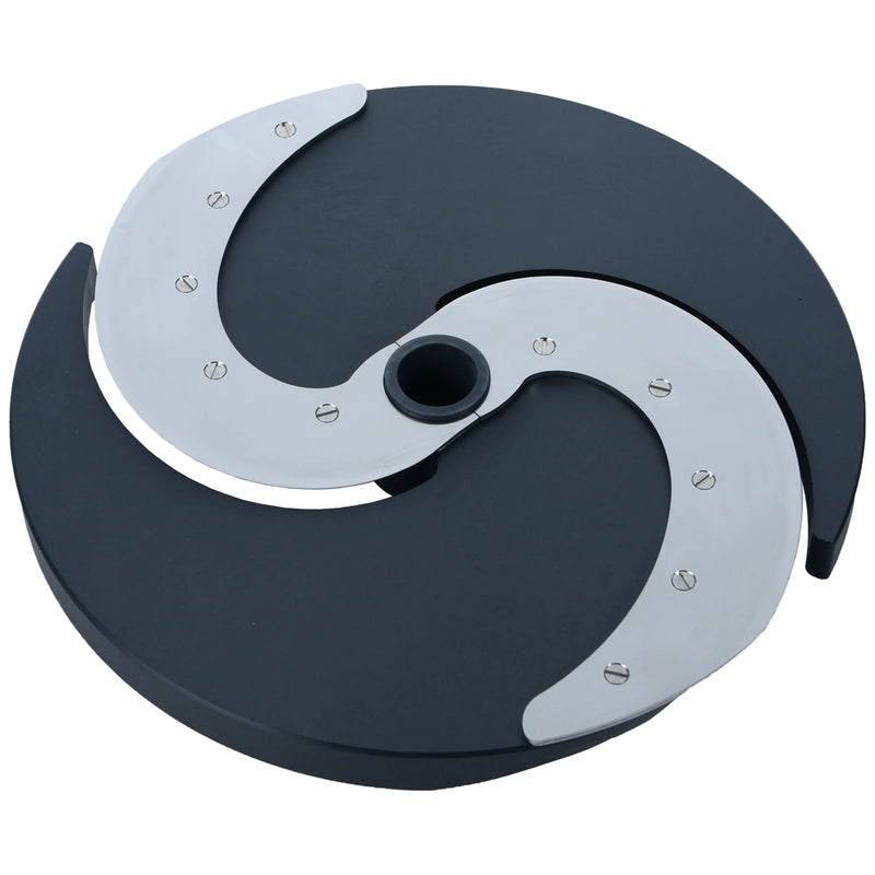 Brunner-Anliker 9 1/2" sickle blade disc, 1.5 mm SM1.5, for the XL-C & XL-C Star vegetable slicer, top angled view