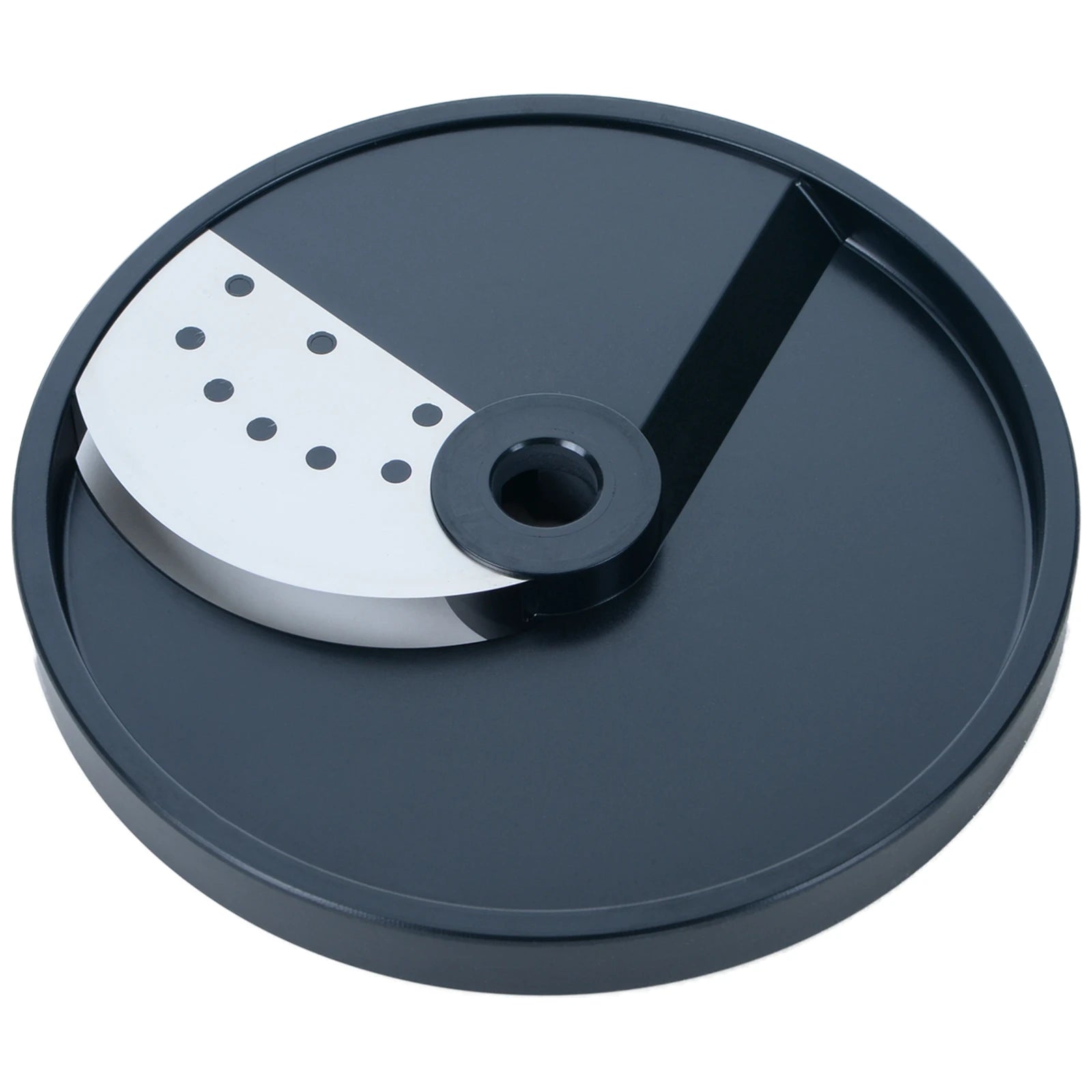 Brunner-Anliker 7 1/8" slicing disc, 8 mm G8 Coarse Cut, for the GSM5 Star & Anliker L vegetable slicer, top angled view