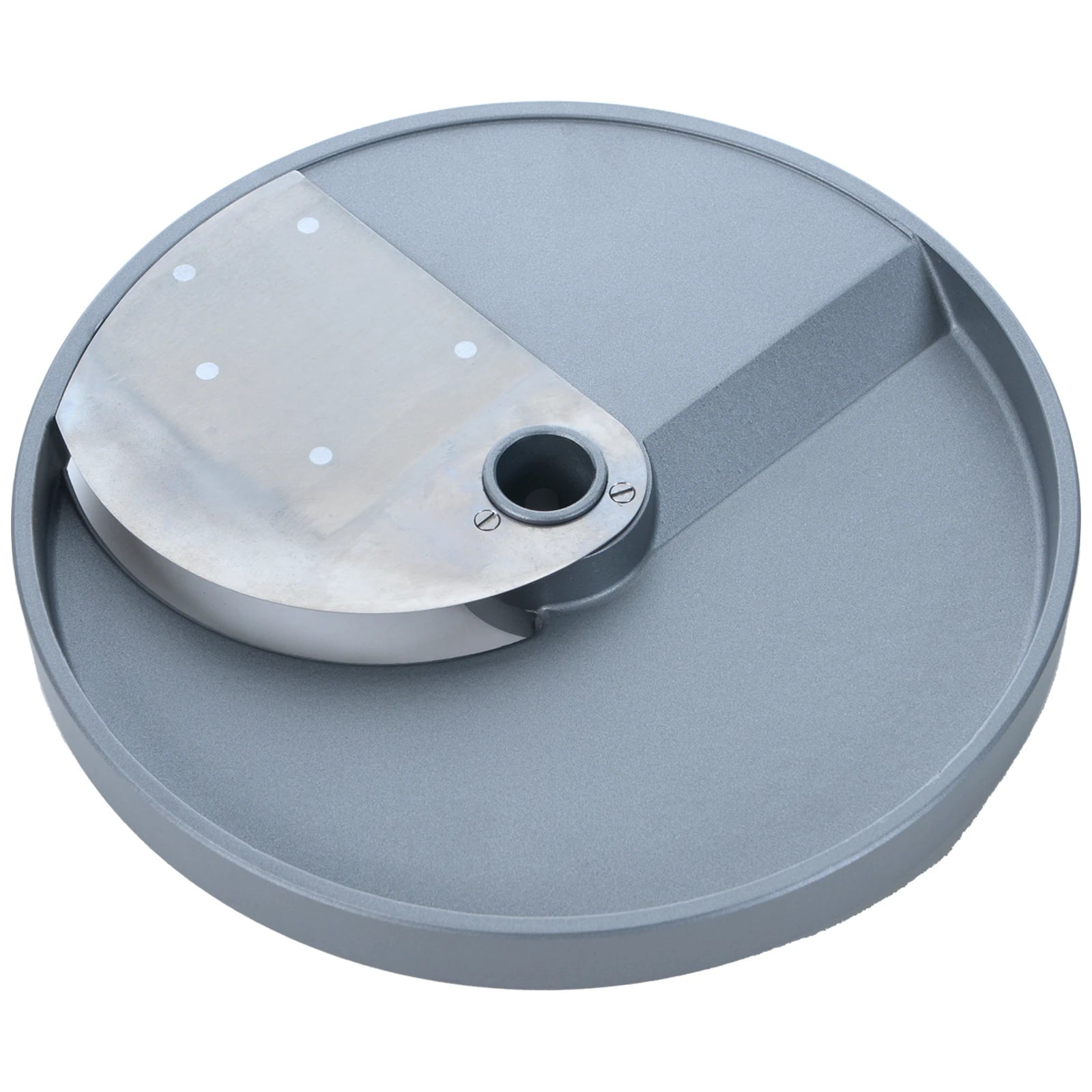 Brunner-Anliker 9 1/2" slicing disc, 16 mm G16 Coarse Cut, for the XL-C & XL-C Star vegetable slicer, top angled view