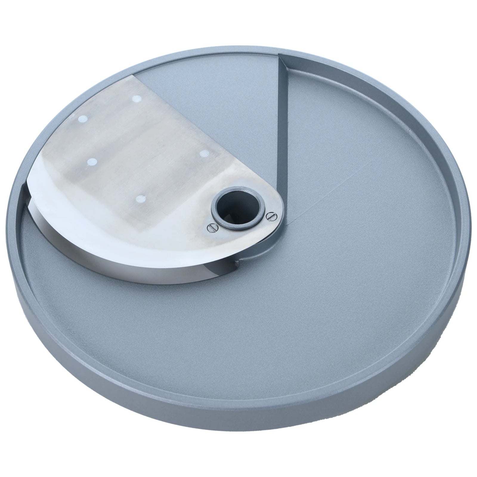 Brunner-Anliker 9 1/2" slicing disc, 4 mm G4 Coarse Cut, for the XL-C & XL-C Star vegetable slicer, top angled view