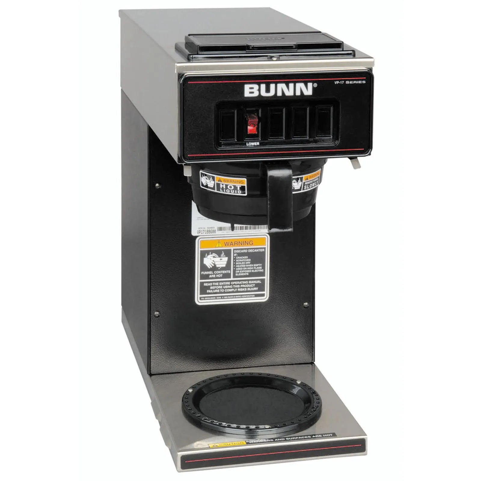 Bunn VP17-1 Pour Over Decanter Coffee Brewer with 1 Warmer-Phoenix Food Equipment