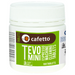 Cafetto TEVO Mini espresso machine cleaning tablets, white jar of 100 tablets with green label, front view