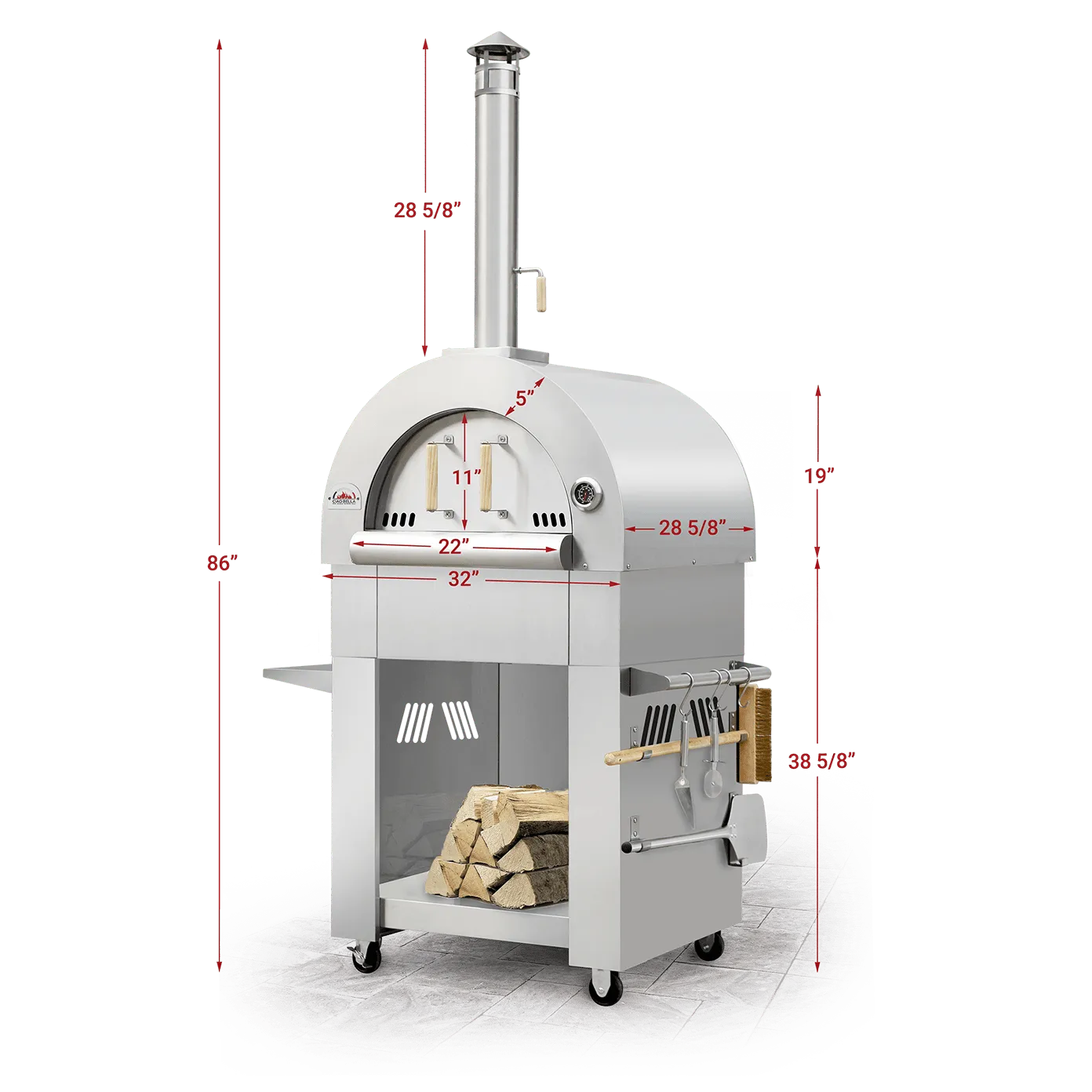 Ciao Bella Primo Wood Fired Outdoor Pizza Oven - Various Colours-Phoenix Food Equipment