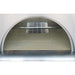 Ciao Bella Primo wood fired pizza oven, close-up inside the dome showing the stone floor and rear heat vent