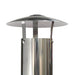 Ciao Bella Quattro wood fired pizza oven, close-up of the stainless steel chimney cap on top of the flue pipe