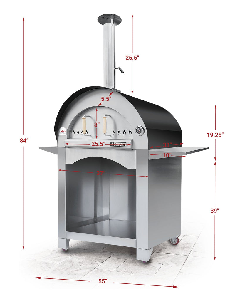 Ciao Bella Quattro Wood Fired Outdoor Pizza Oven - Various Colours-Phoenix Food Equipment