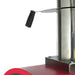 Ciao Bella Quattro wood fired pizza oven, close-up of the stainless steel chimney with black-handled damper lever