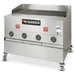 Cookshack CB048 wood pellet fired 48-inch charbroiler in stainless steel with top grates and four front fans