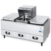 Crown Verity CV-3WHS electric hot dog steamer, stainless steel, empty steaming wells