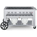 Crown Verity CV-CCB-48 48" Club Series BBQ grill, grill only with open cooking grates, stainless steel, front view
