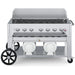 Crown Verity CV-CCB-48WGP 48" Club Series BBQ grill, with windguard package, stainless steel, front view