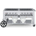 Crown Verity CV-CCB-60 60" Club Series BBQ grill, grill only with open cooking grates, stainless steel, front view