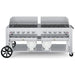 Crown Verity CV-CCB-72WGP 72" Club Series BBQ grill, with windguard package, stainless steel, front view