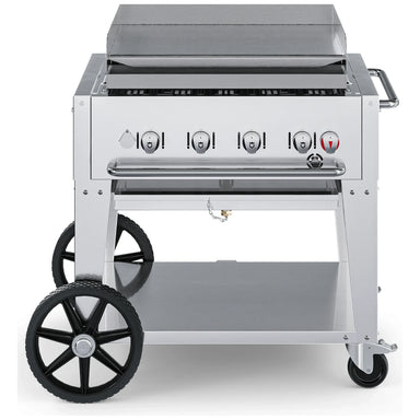 Crown Verity CV-MG-30 30" mobile griddle, stainless steel, front view
