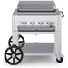 Crown Verity CV-MG-30 30" mobile griddle, stainless steel, front view