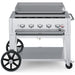 Crown Verity CV-MG-36 36" mobile griddle, stainless steel, front view