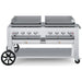 Crown Verity CV-MG-60 60" mobile griddle, stainless steel, front view