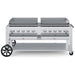 Crown Verity CV-MG-72 72" mobile griddle, stainless steel, front view
