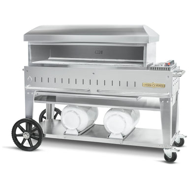 Crown Verity CV-PZ48-MB 48" mobile pizza oven, stainless steel, front view