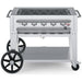 Crown Verity CV-RCB-36 36" rental BBQ grill, grill only with open cooking grates, stainless steel, front view