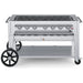 Crown Verity CV-RCB-48 48" rental BBQ grill, grill only with open cooking grates, stainless steel, front view