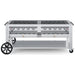 Crown Verity CV-RCB-72 72" rental BBQ grill, grill only with open cooking grates, stainless steel, front view