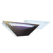 Curtron Pest-Pro 100 series decorative insect trap, white wedge-shaped wall unit with glowing UV lamps