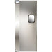 Curtron SPD-20 series single swinging traffic door in stainless steel with rectangular view window, front