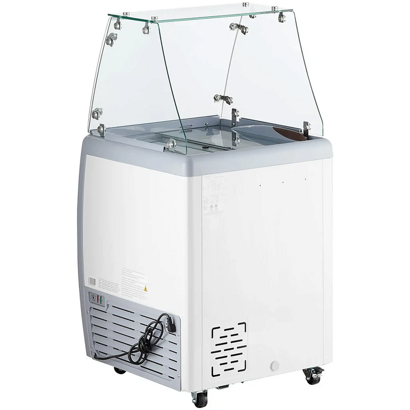 Duracold DIPC-26 Ice Cream Dipping & Gelato Freezer - 4 Tub/3 Pan Capacity, With or Without Sneeze Guard-Phoenix Food Equipment