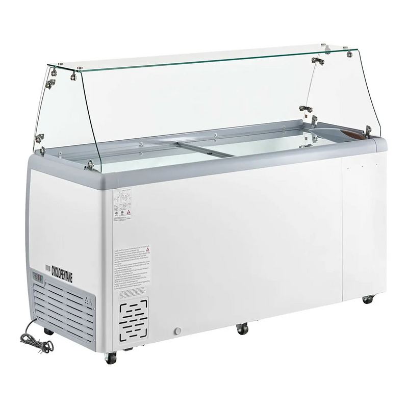Duracold DIPC-71 Ice Cream Dipping & Gelato Freezer - 12 Tub/12 Pan Capacity, With or Without Sneeze Guard-Phoenix Food Equipment