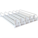 Duracold drink dividers for glass door refrigerators, white multi-lane wire divider set with pusher tabs, angled view