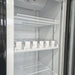 Duracold drink dividers for glass door refrigerators shown installed on a wire shelf inside a glass door cooler