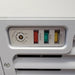Duracold GCF-50 ice cream display chest freezer/refrigerator, close-up of the thermostat dial and indicator lights