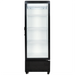 Duracold GD-215B 21-inch black single glass door display refrigerator with white wire shelves, front view