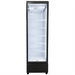 Duracold GD-355B 23-inch black single glass door display refrigerator with white wire shelves, front view
