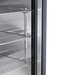 Duracold LG-C150H outdoor undercounter refrigerator, close-up of the stainless steel interior with wire shelves