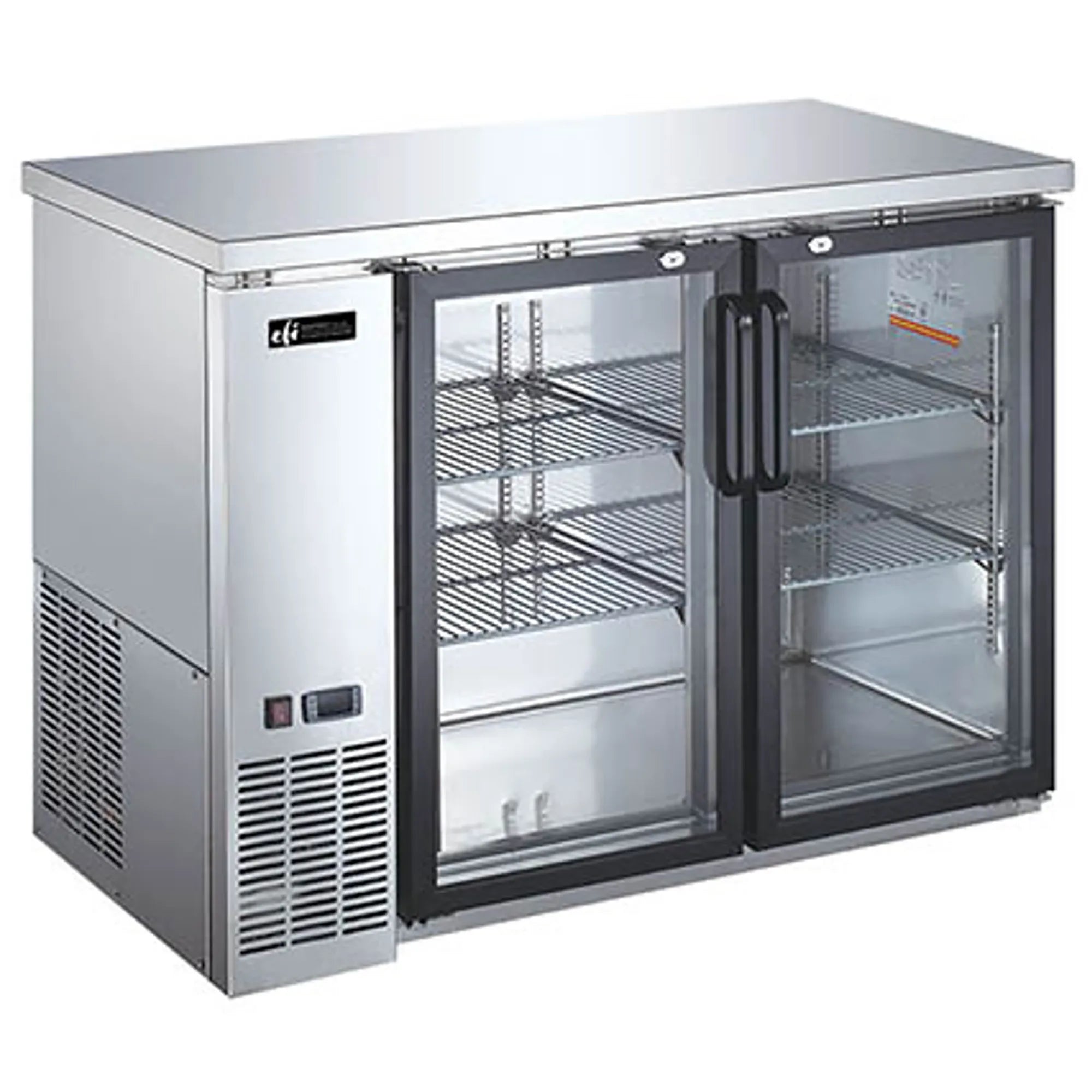 EFI CBBSDR2-48CC Stainless Steel 49" Double Door Back Bar Cooler - Various Configurations-Phoenix Food Equipment