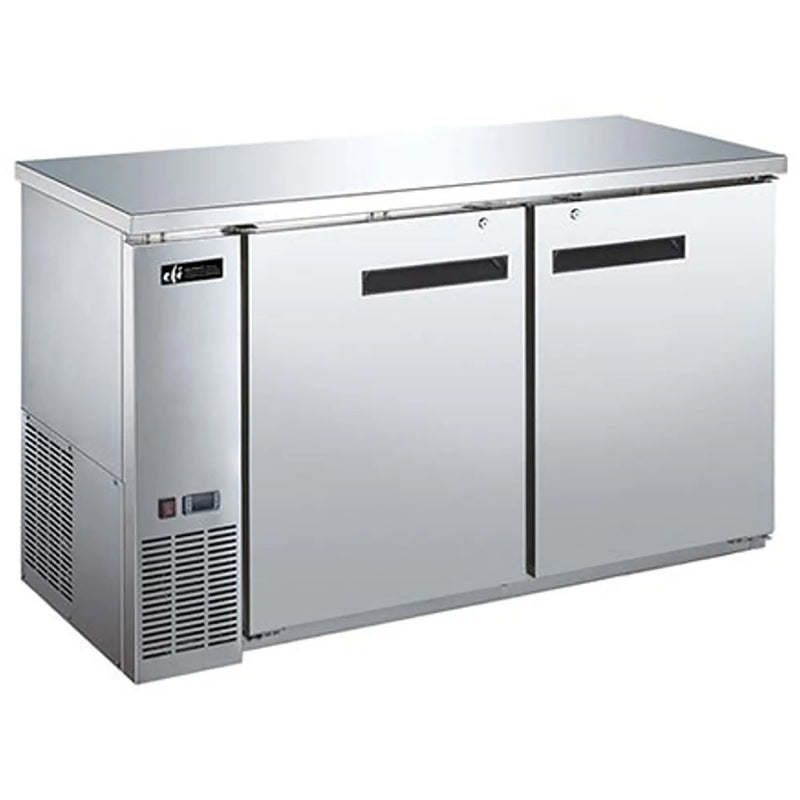 EFI CBBSDR2-60CC Stainless Steel 61" Double Door Back Bar Cooler - Various Configurations-Phoenix Food Equipment