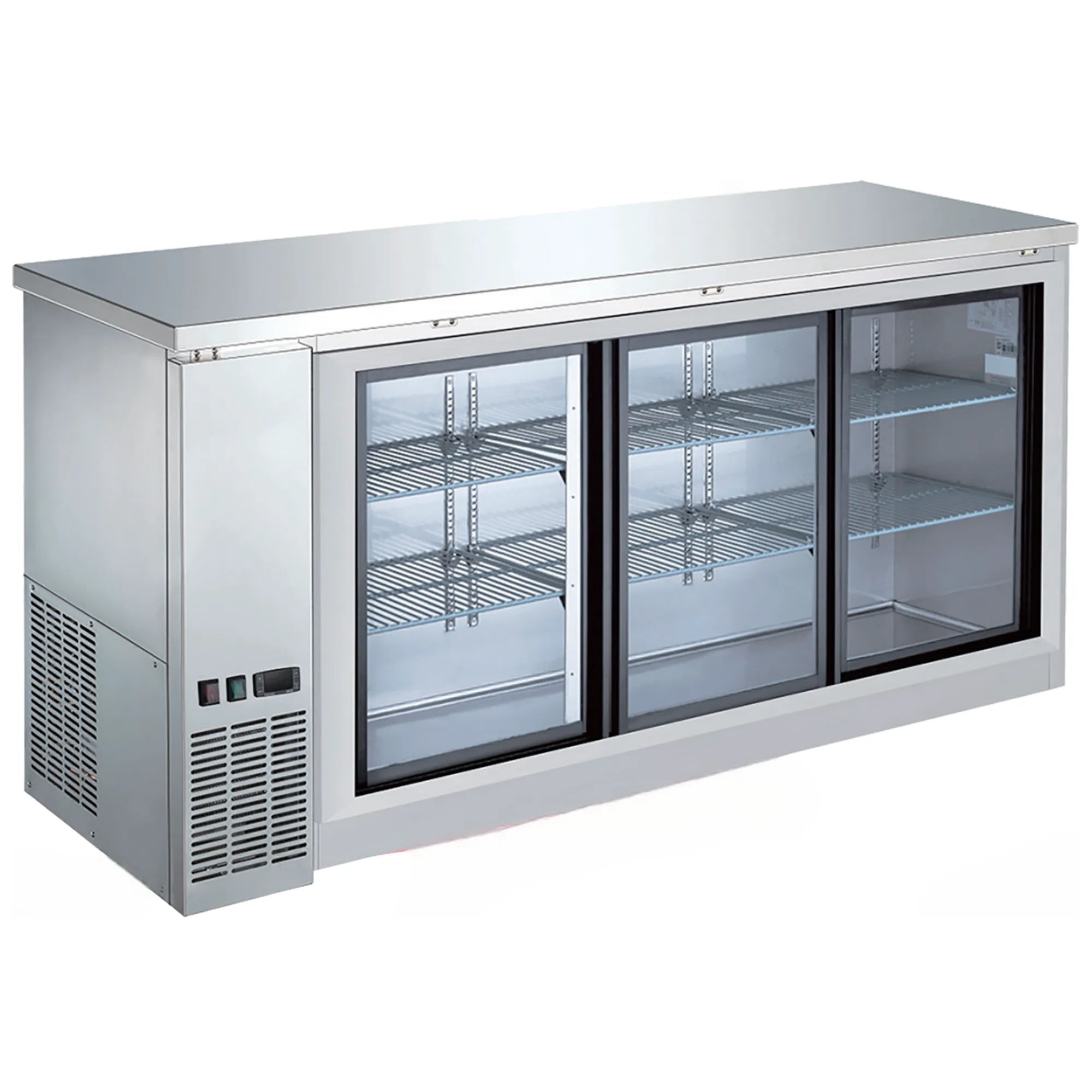 EFI CBBSDR3-72CC Stainless Steel 73" Triple Door Back Bar Cooler - Various Configurations-Phoenix Food Equipment