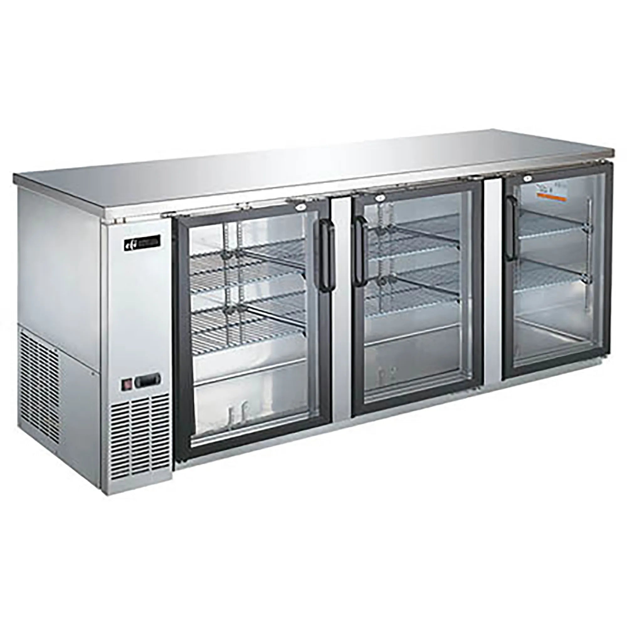 EFI CBBSDR3-90CC Stainless Steel 90" Triple Door Back Bar Cooler - Various Configurations-Phoenix Food Equipment