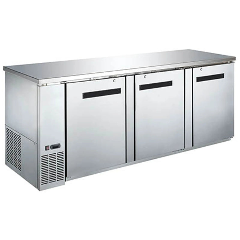 EFI CBBSDR3-90CC Stainless Steel 90" Triple Door Back Bar Cooler - Various Configurations-Phoenix Food Equipment